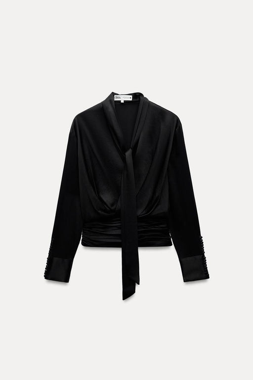 ZARA Blusa de satén - Quierox - Tienda Online