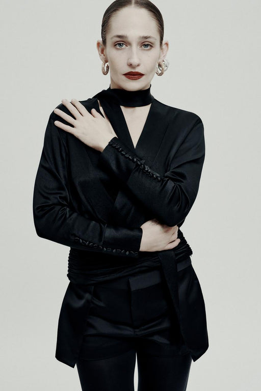 ZARA Blusa de satén - Quierox - Tienda Online