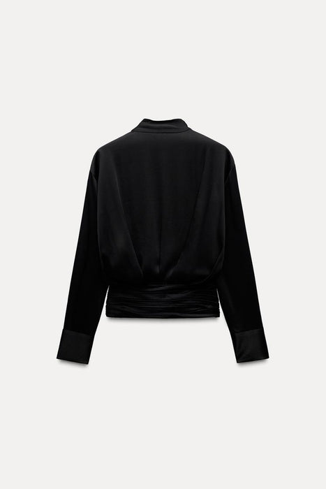 ZARA Blusa de satén - Quierox - Tienda Online
