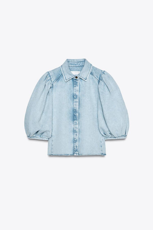 Zara Blusa Denim jean - Quierox - Tienda Online