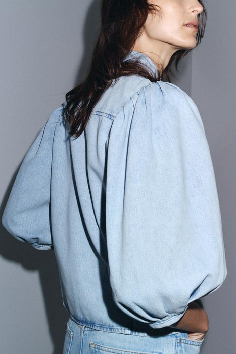 Zara Blusa Denim jean - Quierox - Tienda Online