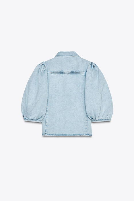 Zara Blusa Denim jean - Quierox - Tienda Online
