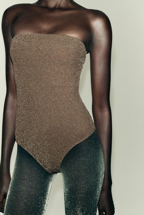 ZARA BODY BANDEAU DE HILO METÁLICO - Quierox - Tienda Online