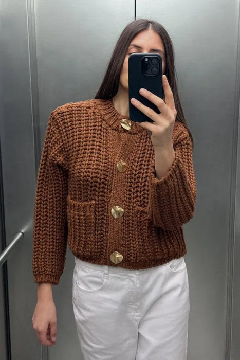 ZARA Cárdigan de punto grueso - Quierox - Tienda Online