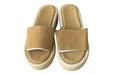 Zara Home - Sandalias color arena con tacón de cuña de yute - Quierox - Tienda Online