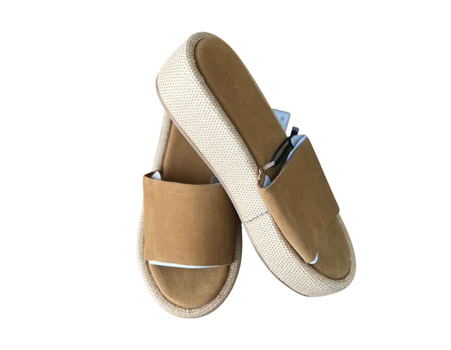 Zara Home Sandalia Yute Zara Zara Home-Sandalias Color Arena Con