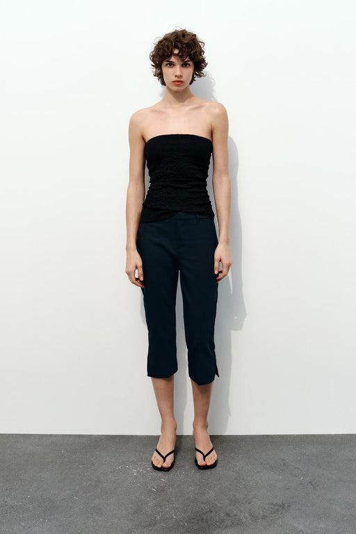 ZARA TOP DE TELA CON HOMBROS DESCUBIERTOS CON ESTAMPADO - Quierox - Tienda Online