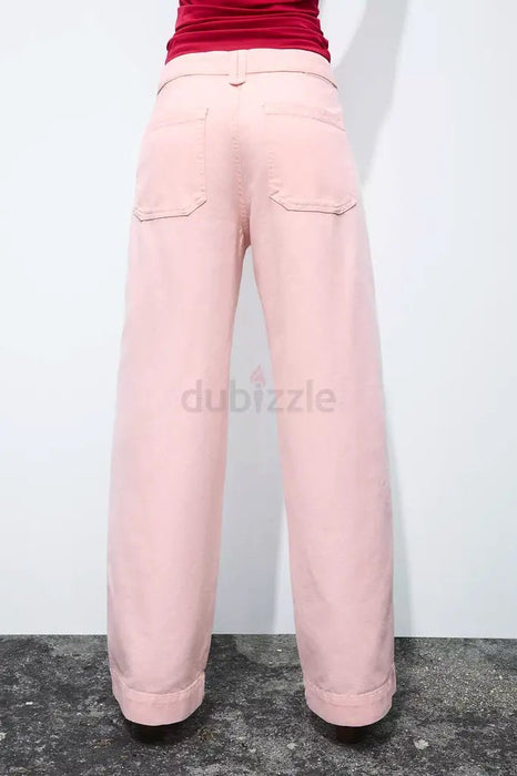 Zara Vaqueros anchos rosas - Quierox - Tienda Online