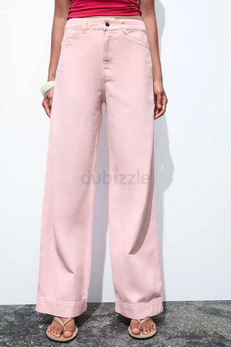 Zara Vaqueros anchos rosas - Quierox - Tienda Online