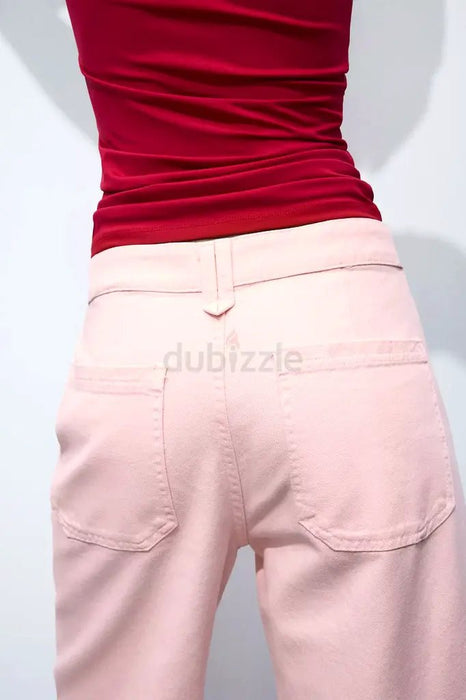 Zara Vaqueros anchos rosas - Quierox - Tienda Online