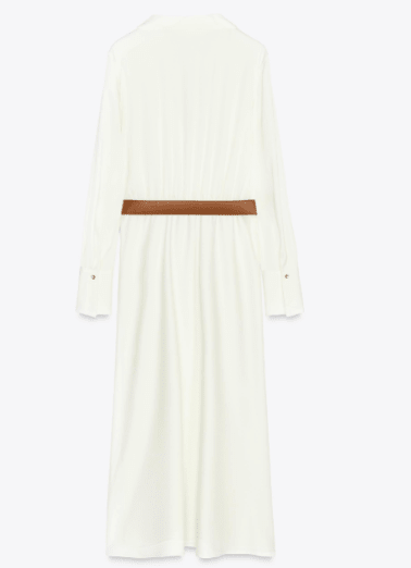 Zara vestido midi con cinturón y efecto satinado - Quierox - Tienda Online