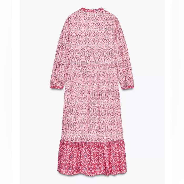 ZARA VESTIDO MIDI ESTAMPADO - Quierox - Tienda Online