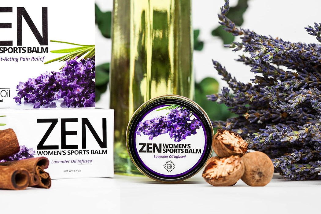 Zen Bálsamo deportivo para mujer con extractos de lavanda y 12 aceites esenciales - Quierox - Tienda Online