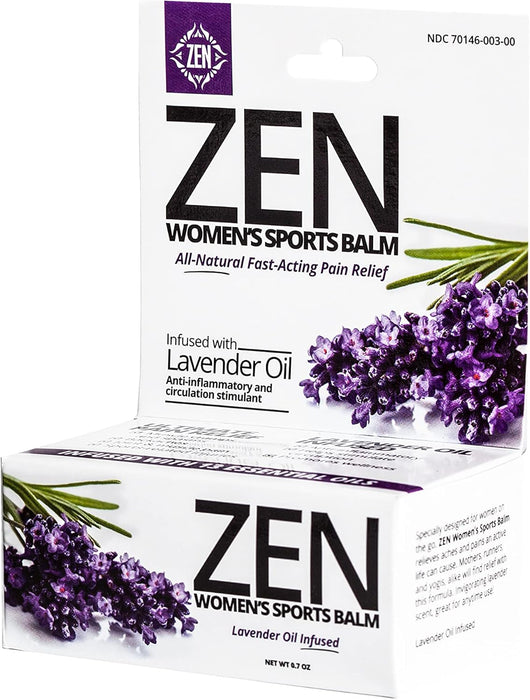 Zen Bálsamo deportivo para mujer con extractos de lavanda y 12 aceites esenciales - Quierox - Tienda Online