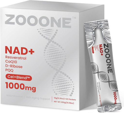 Zooone NAD+ 1000 mg Suplemento en sobres líquidos Nicotinamida ribósido y resveratrol (30 sobres) - Quierox - Tienda Online