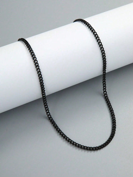 1 Pieza Collar De Cadena De Metal Simple Para Hombre - Quierox - Tienda Online