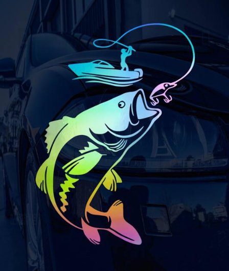 1PC pesca pescador pegatinas de coche - Quierox - Tienda Online