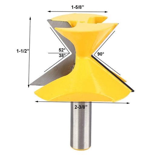 2 PIEZAS - Broca para enrutador de inglete para moldura de corona, vástago de 1/2" - Quierox - Tienda Online