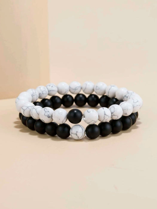 2 piezas pulsera de hombres con cuenta - Quierox - Tienda Online