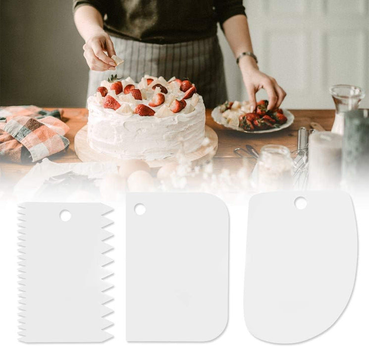 3 piezas de raspador plástico seguro para decoración de tartas - Quierox - Tienda Online