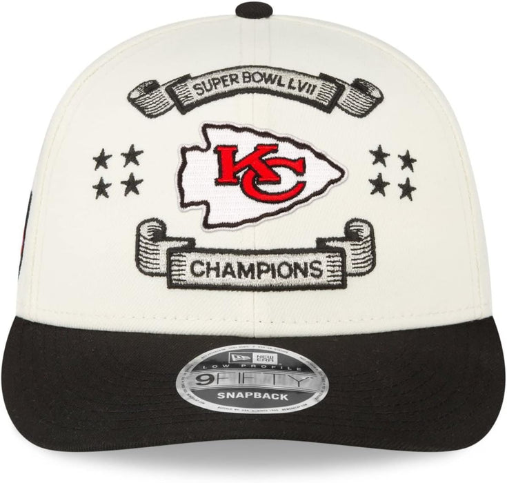 47 Kansas City Chiefs Super Bowl LVII Champions Locker Room 9FIFTY Gorra Crema - Quierox - Tienda Online