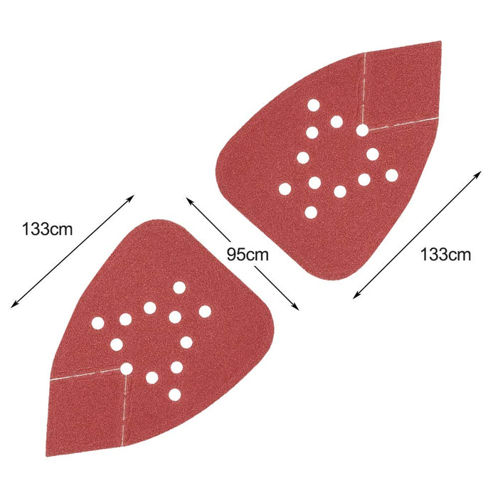 50 piezas de papel de lija con detalle de ratón, 12 agujeros y bucle de grano 240 - Quierox - Tienda Online