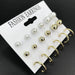 9 Par/set De Pendientes Y Aros Con Decoración De Perlas De Imitación - Quierox - Tienda Online