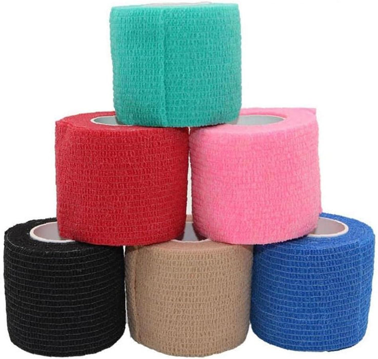9 Piezas Colores 2In * 4.5m Cinta de Agarre Cohesiva Desechable para Tatuajes - Quierox - Tienda Online
