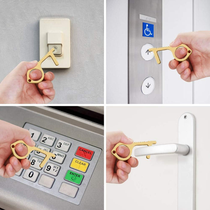 Abridor de puerta de latón sin contacto - Quierox - Tienda Online