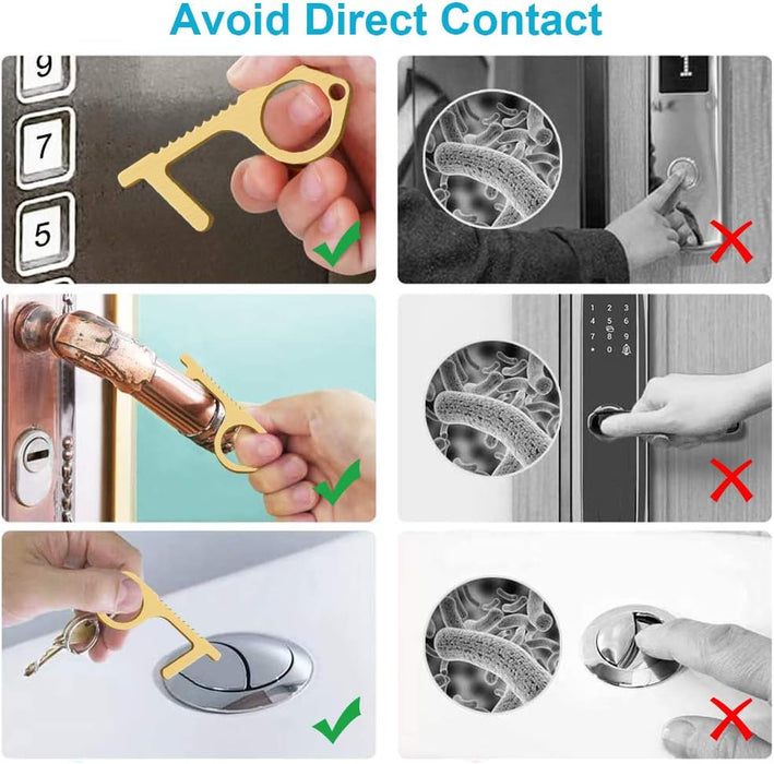 Abridor de puerta de latón sin contacto - Quierox - Tienda Online