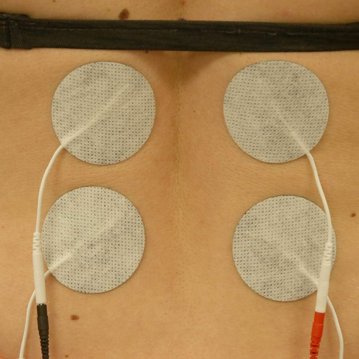 Almohadillas de electrodos autoadhesivas redondas reutilizables para unidad TENS/EMS - Quierox - Tienda Online