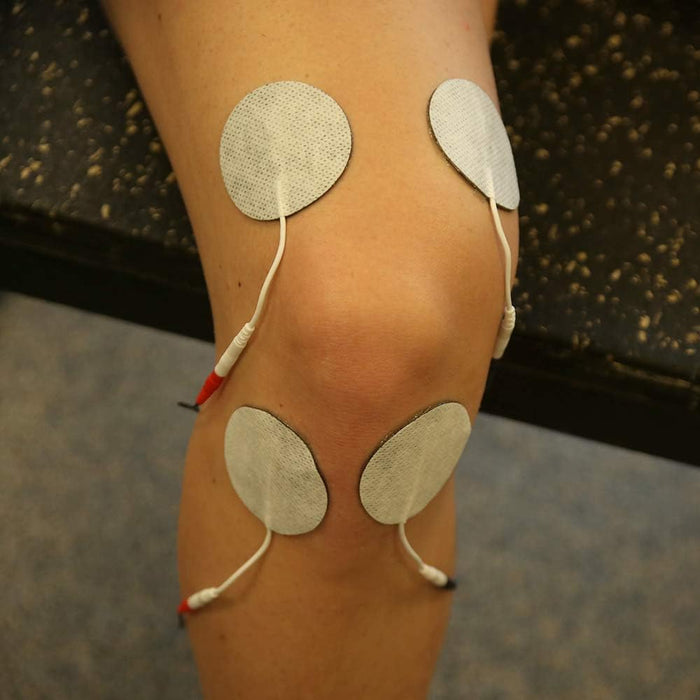 Almohadillas de electrodos autoadhesivas redondas reutilizables para unidad TENS/EMS - Quierox - Tienda Online