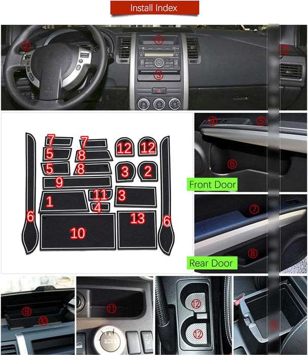 Almohadillas especiales de ranura para puerta para Nissan X-Trail 08-13 - Quierox - Tienda Online
