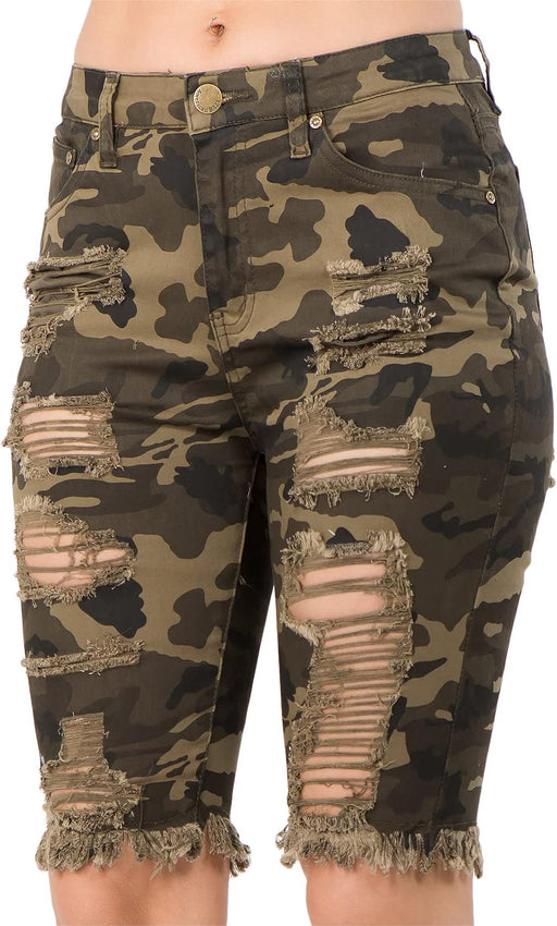 AMERICAN BAZI Pantalones cortos Rip Tear Berumuda para mujer - Quierox - Tienda Online