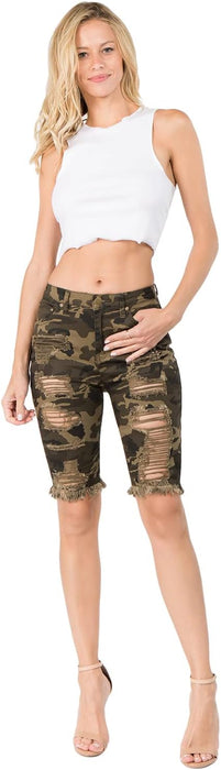 AMERICAN BAZI Pantalones cortos Rip Tear Berumuda para mujer - Quierox - Tienda Online