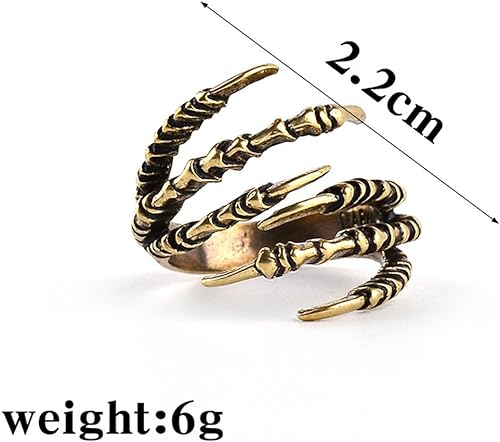 Anillo de águila de seis garras de aleación de bronce vintage - Quierox - Tienda Online
