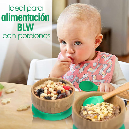 Avanchy Tazón de succión de bambú para bebé - Quierox - Tienda Online