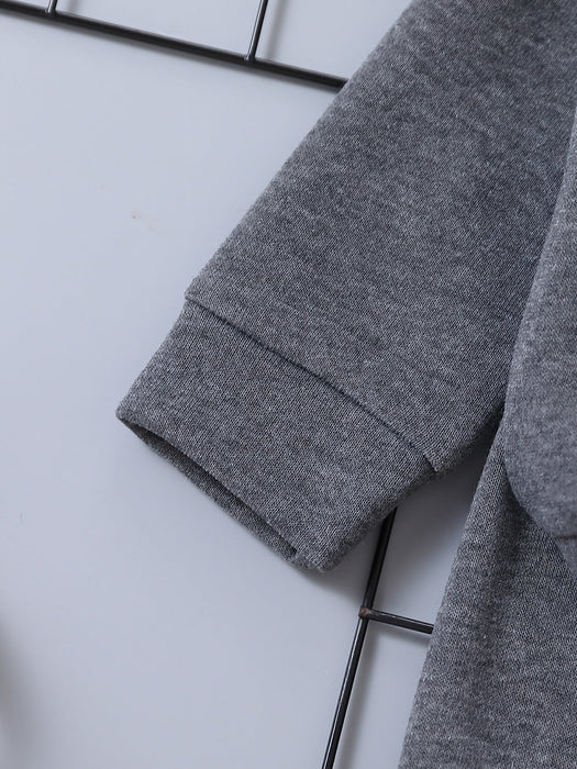 Bebé Capucha térmica con estampado de slogan con pantalones deportivos - Quierox - Tienda Online