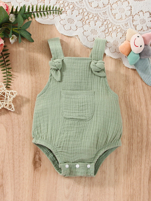 Bebé niño Body overol con parche con bolsillo con textura con nudo - Quierox - Tienda Online