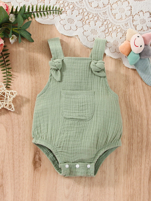 Bebé niño Body overol con parche con bolsillo con textura con nudo - Quierox - Tienda Online