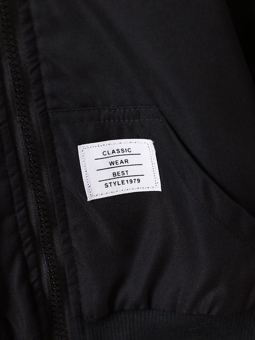 Bebé niño Cazadora con diseño de parche con forro teddy con capucha - Quierox - Tienda Online