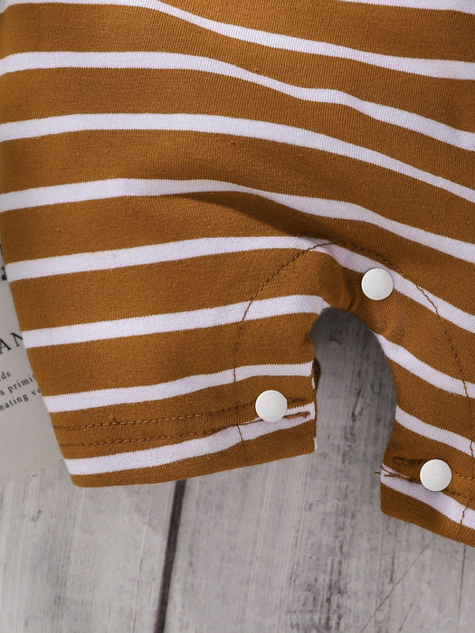 Bebé niño Mono de rayas con botón delantero - Quierox - Tienda Online