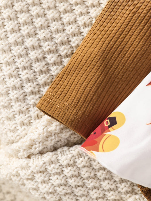 Bebé Vestido body de combinación con estampado de día de Gracias ribete - Quierox - Tienda Online