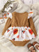Bebé Vestido body de combinación con estampado de día de Gracias ribete - Quierox - Tienda Online