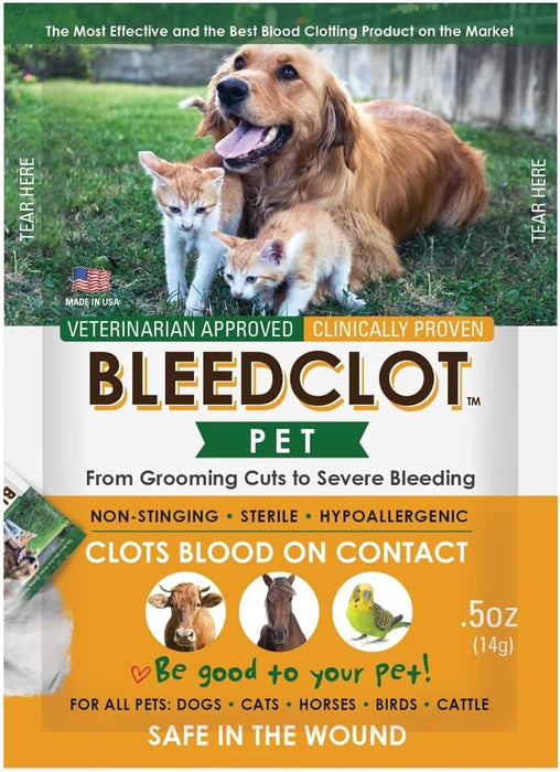 BleedClot - Polvo de coagulación de sangre para mascotas de primeros auxilios - Quierox - Tienda Online