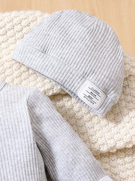 Body Pantalones Y Gorro De Punto Tipo Gofre Para Bebé - Quierox - Tienda Online