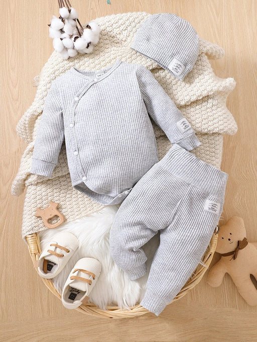 Body Pantalones Y Gorro De Punto Tipo Gofre Para Bebé - Quierox - Tienda Online
