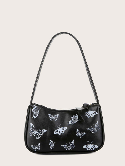 Bolso baguette con estampado de mariposa - Quierox - Tienda Online