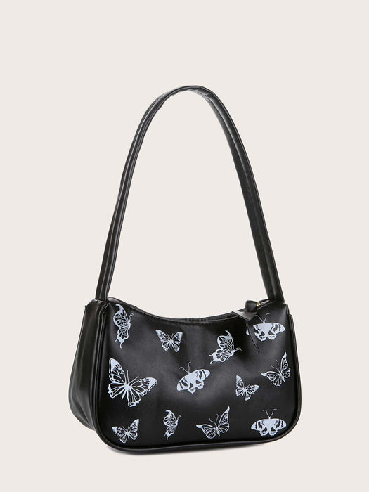 Bolso baguette con estampado de mariposa - Quierox - Tienda Online