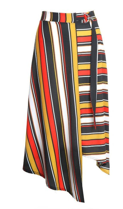 BOOHOO FALDA MIDI TEJIDA CON RAYAS EN CONTRASTE - Quierox - Tienda Online